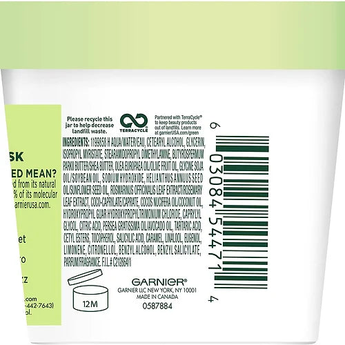 Garnier Fructis Smoothing Treat 1 Minute Hair Mask with Avocado Extract, 3.4 Fl