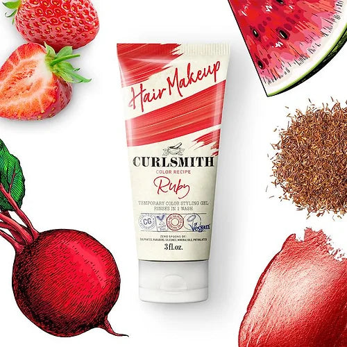 CURLSMITH Hair Makeup -Ruby(Temporary Hair Color For Wavy, Curly and Coily Hair)