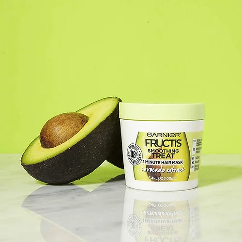 Garnier Fructis Smoothing Treat 1 Minute Hair Mask with Avocado Extract, 3.4 Fl