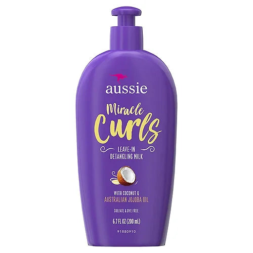 Aussie Miracle Curls Leave in detangling Milk