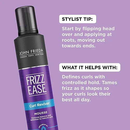 John Frieda Haircare Frizz Ease Curl Reviver Styling Mousse