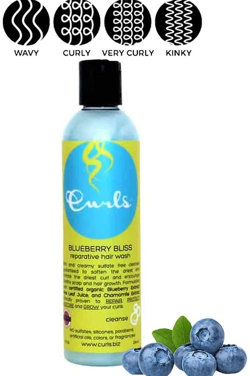 CURLS Blueberry Bliss Reparative Hair Wash 8oz