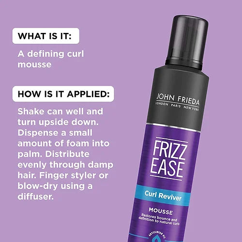 John Frieda Haircare Frizz Ease Curl Reviver Styling Mousse