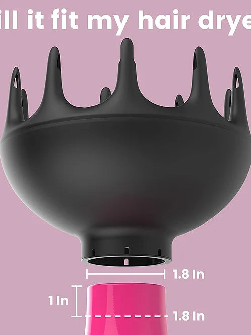 Black Orchid Hair Diffuser For Curly And Natural Hair - Professional Blow Dryer